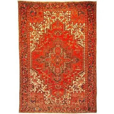 One Of The Kind Persian Heriz Rug 9'10" x 5'6"